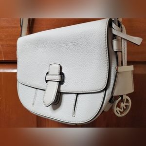 Michael Kors white leather crossbody